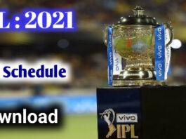 Download IPL 2021 Full Schedule pdf file