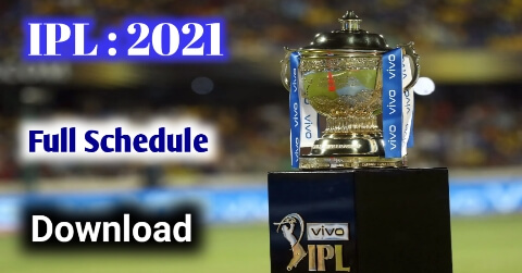 Download IPL 2021 Full Schedule pdf file