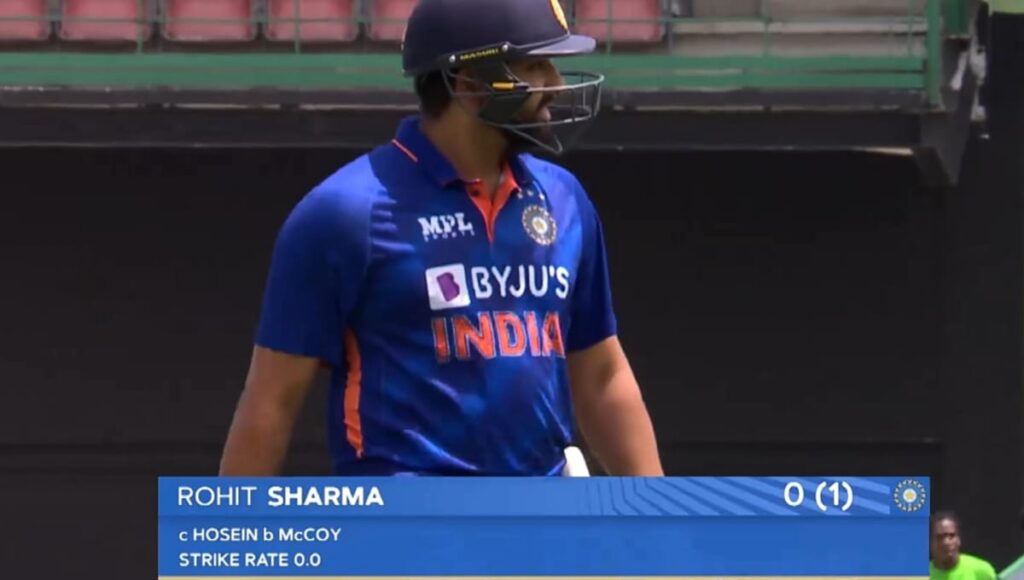 Ind vs wi , Rohit Sharma Duck Out , Rohit Sharma 